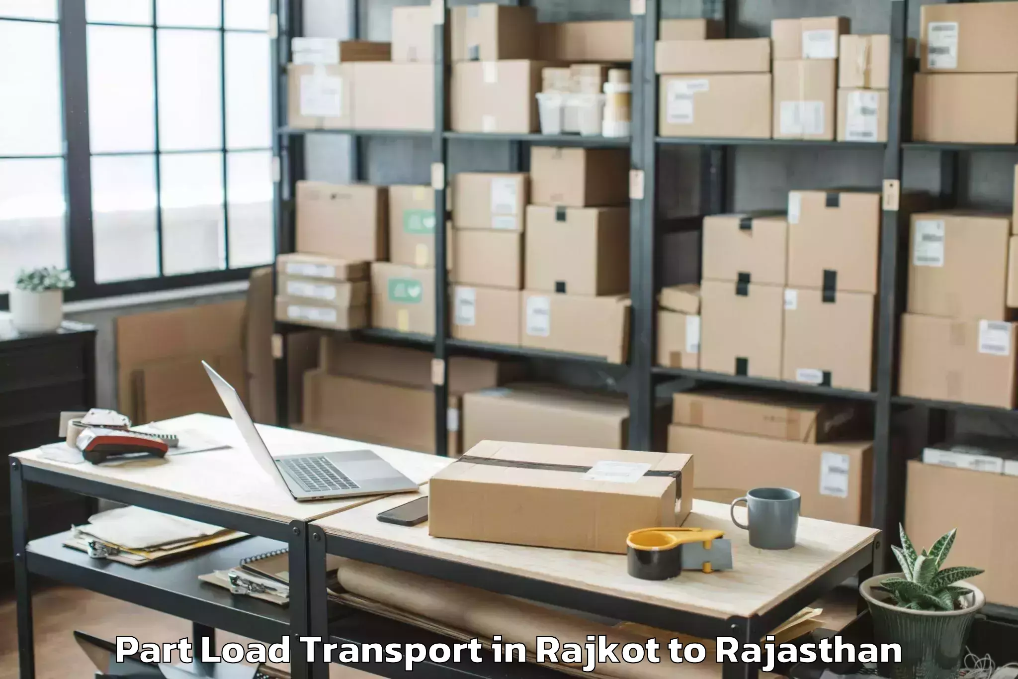 Expert Rajkot to Abhilashi University Jodhpur Part Load Transport